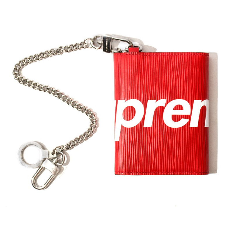 Supreme Chain Wallet Red Custom